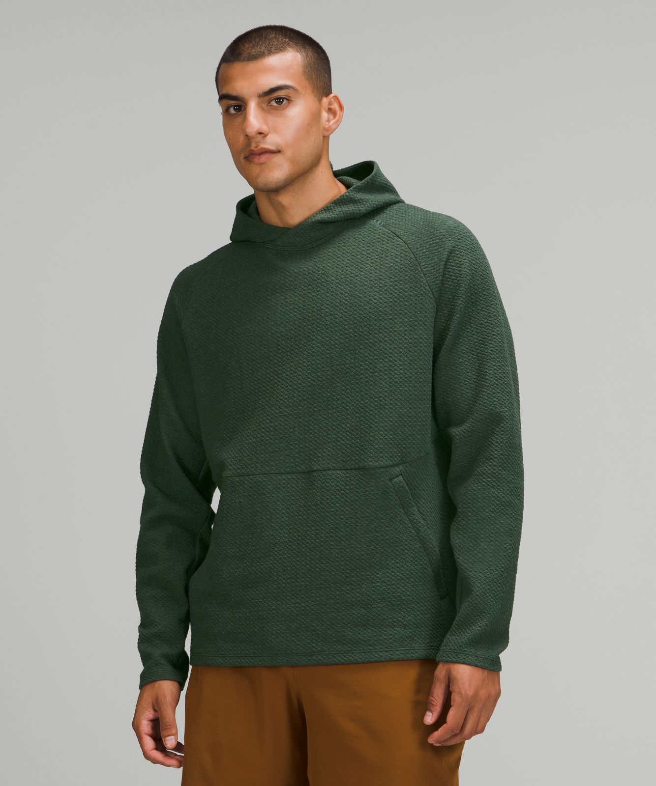 At Ease Hoodie | heathered rainforest green | luludrops