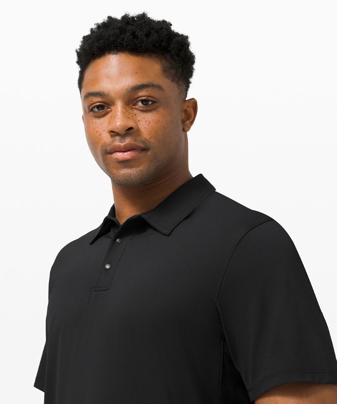 Snap Front Performance Short Sleeve Polo Shirt