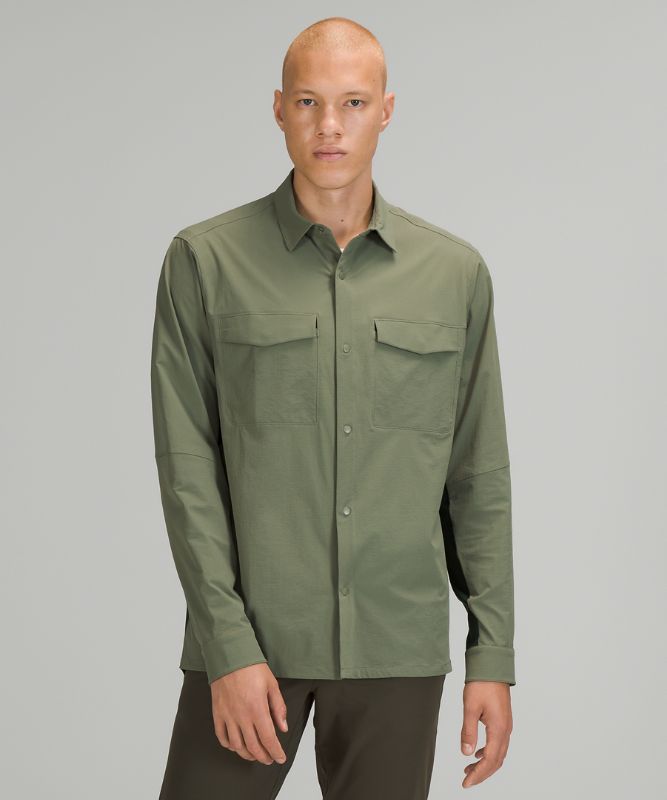 Double Pocket Long Sleeve Overshirt