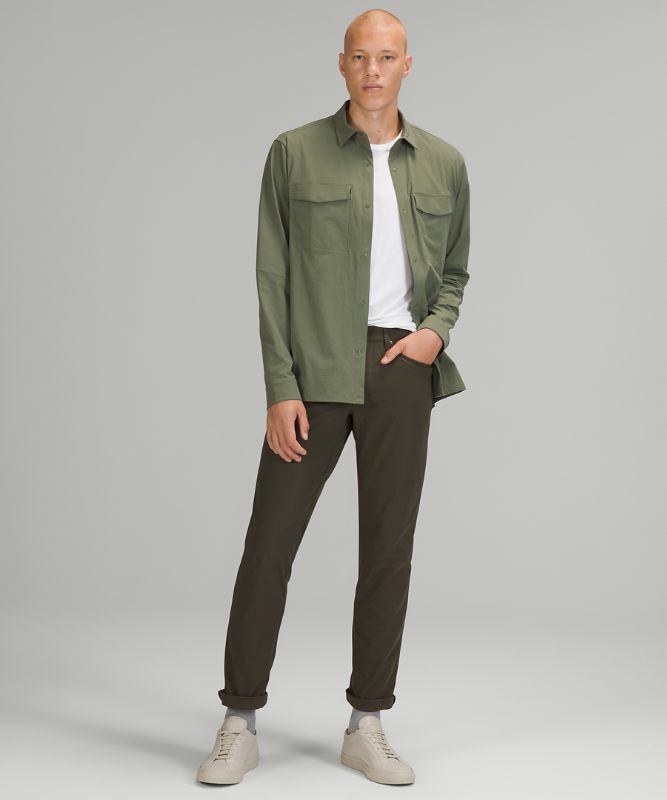 Double Pocket Long Sleeve Overshirt