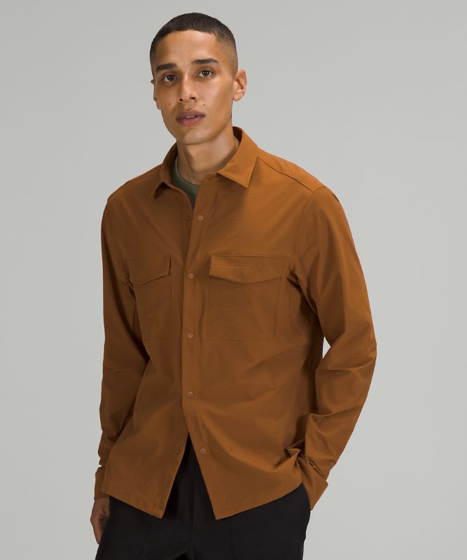 Double Pocket Long Sleeve Overshirt