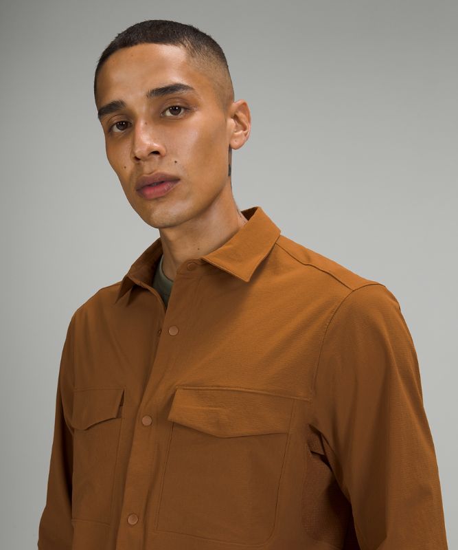 Double Pocket Long Sleeve Overshirt