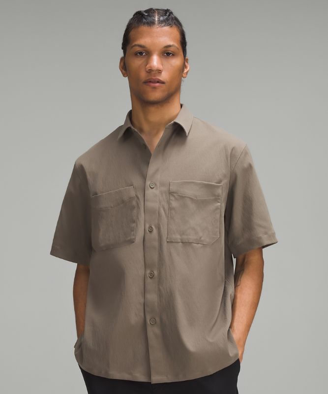 Relaxed-Fit Short Sleeve Button-Up