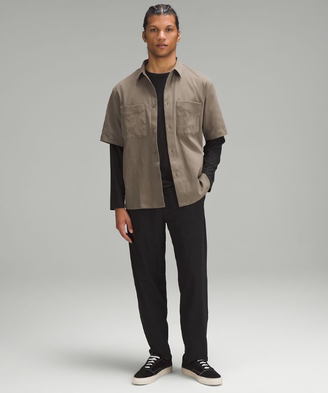 Relaxed-Fit Short Sleeve Button-Up