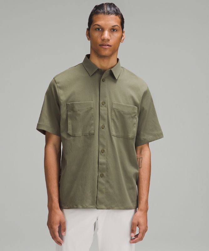 Relaxed-Fit Short Sleeve Button-Up