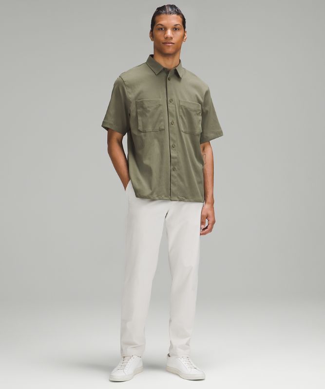 Relaxed-Fit Short Sleeve Button-Up