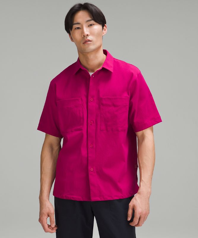 Relaxed-Fit Short Sleeve Button-Up