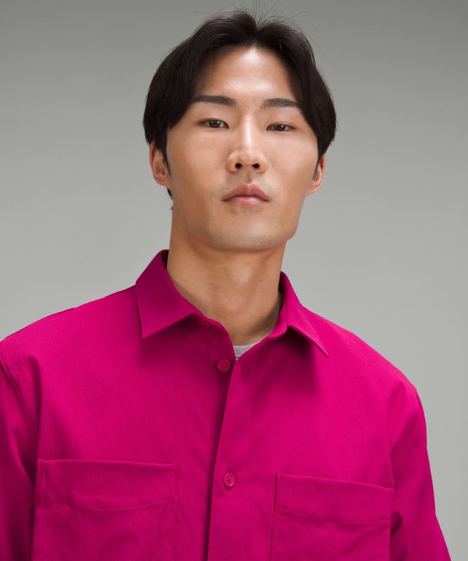 Relaxed-Fit Short Sleeve Button-Up