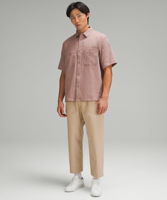 Relaxed-Fit Short Sleeve Button-Up