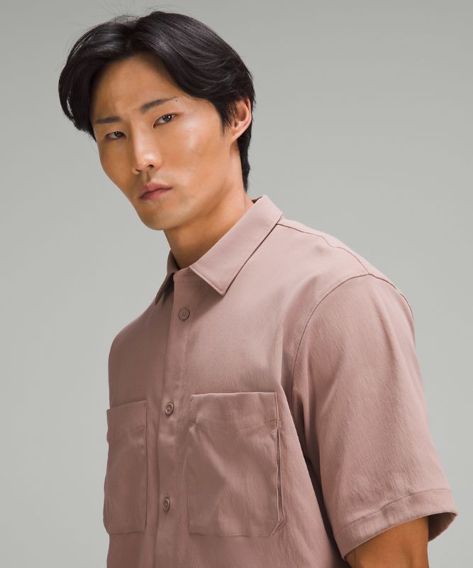 Relaxed-Fit Short Sleeve Button-Up