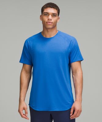Lululemon Relaxed-fit Training Short Sleeve Shirt In Heathered Blazer Blue  Tone