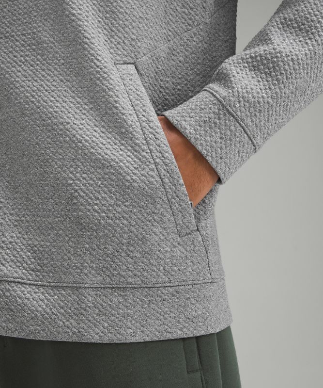 Textured Double-Knit Cotton Zip Up