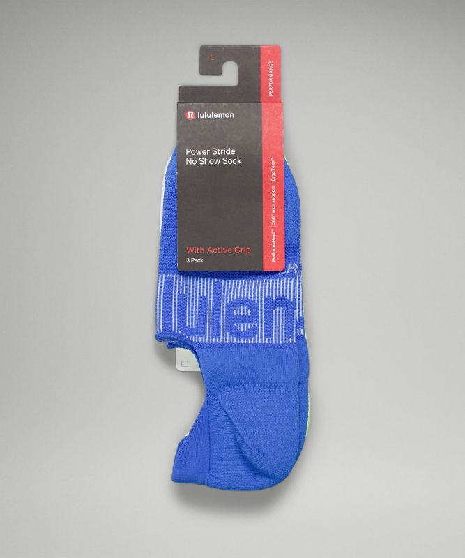 Power Stride No-Show Sock with Active Grip 3 Pack