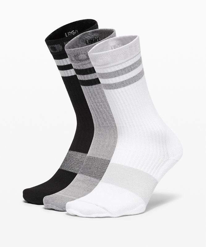 Daily Stride Crew Sock Sport Stripe *3 Pack Box Set