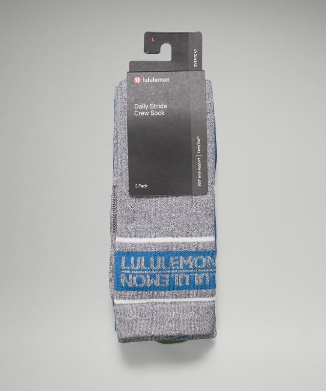 Daily Stride Crew Sock 3 Pack *Stripe