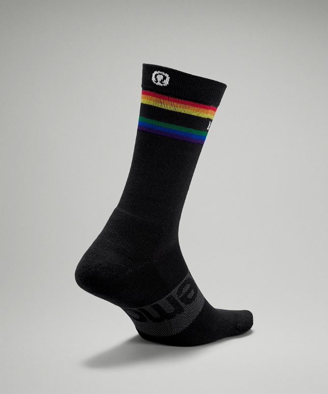 Men's Daily Stride Crew Socks Stripe lululemon *Wordmark