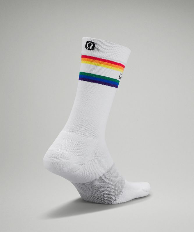 Men's Daily Stride Crew Socks Stripe lululemon *Wordmark