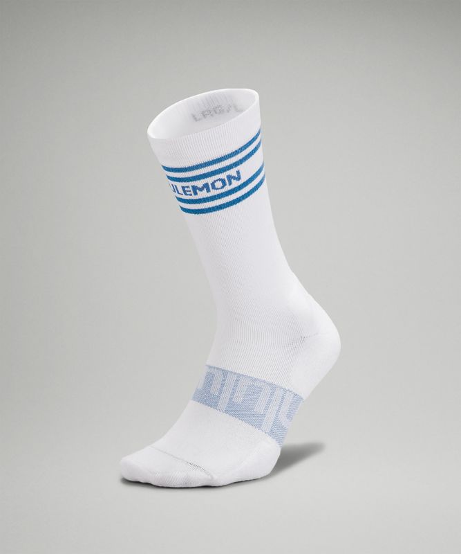 Men's Daily Stride Crew Socks Stripe lululemon *Wordmark