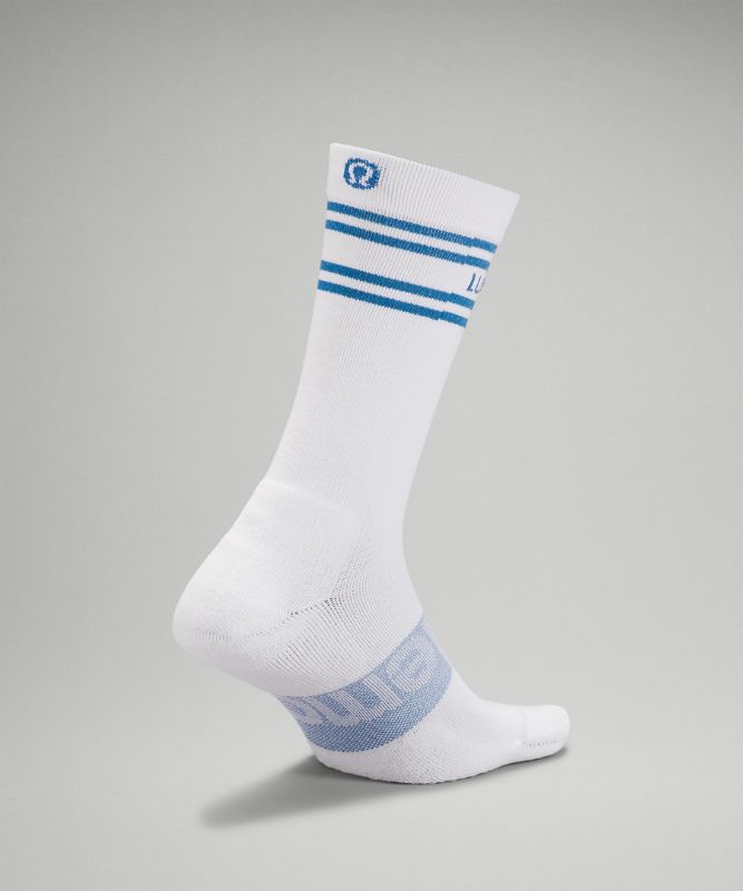 Men's Daily Stride Crew Socks Stripe lululemon *Wordmark