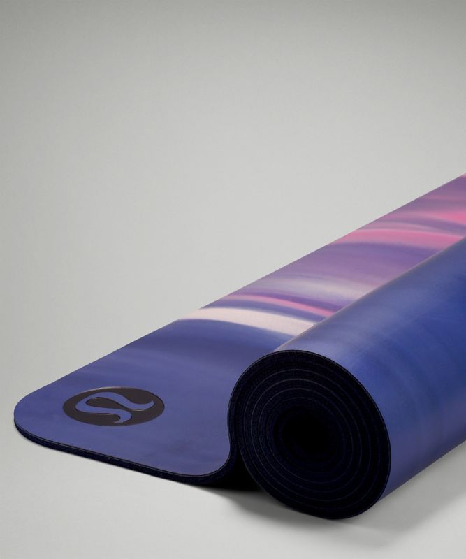 NWT Lululemon Reversible Yoga Mat Wordmark 5mm, ~Black/Tiger & Navy / Sonic  Pink 
