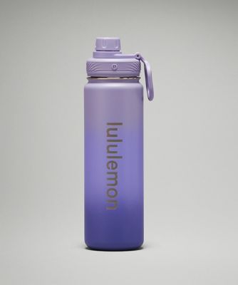 Lululemon Pure Focus Glass Water Bottle - Neon Pink - lulu fanatics