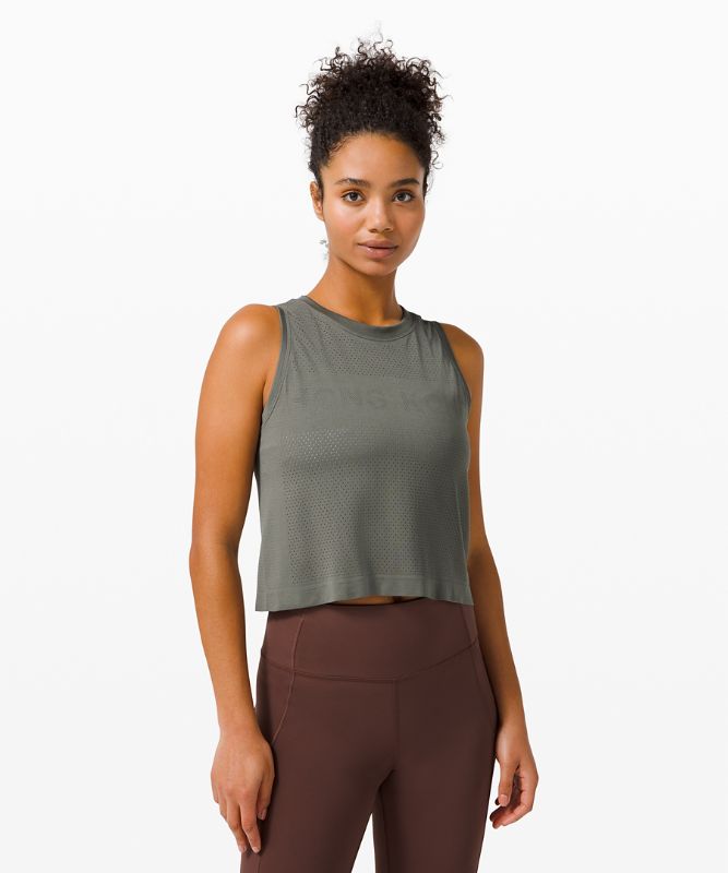 Swiftly Breathe Relaxed-Fit Crop Tank Top