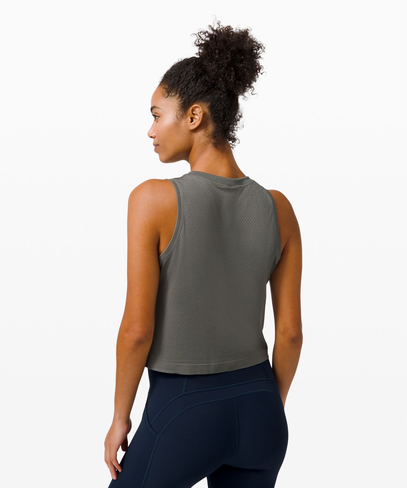 Swiftly Breathe Relaxed-Fit Crop Tank Top, Grey Sage/Grey Sage