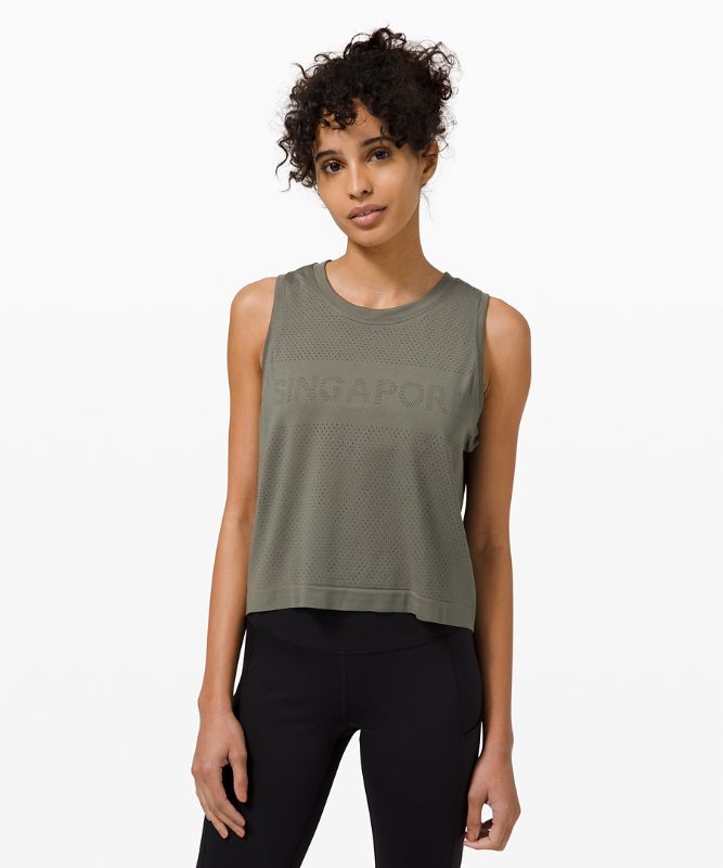 Swiftly Breathe Relaxed-Fit Crop Tank Top