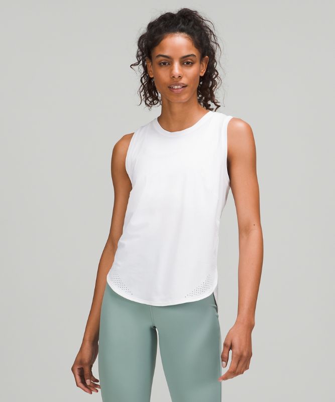 High-Neck Split-Hem Running Tank Top