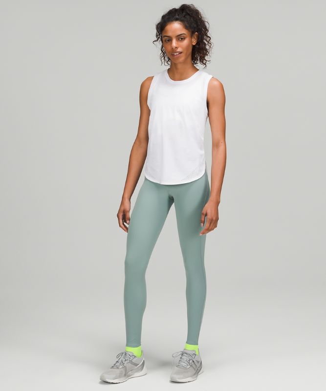 High-Neck Split-Hem Running Tank Top