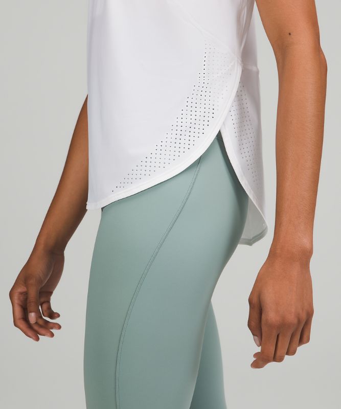 High-Neck Split-Hem Running Tank Top