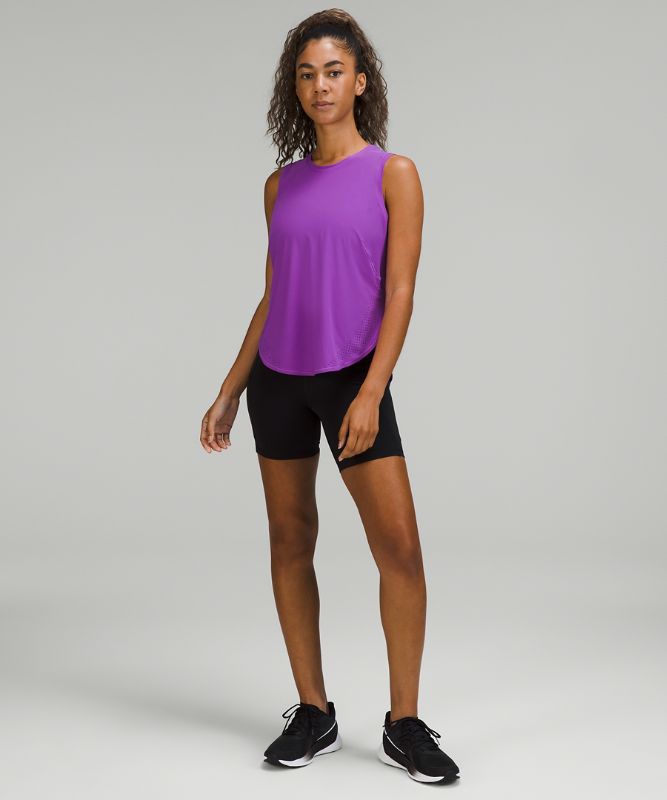 High-Neck Split-Hem Running Tank Top