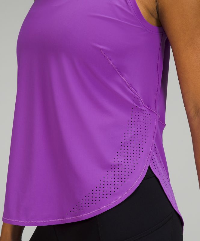 High-Neck Split-Hem Running Tank Top