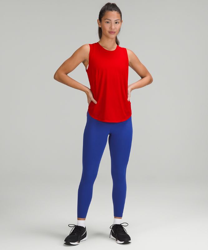 High-Neck Split-Hem Running Tank Top