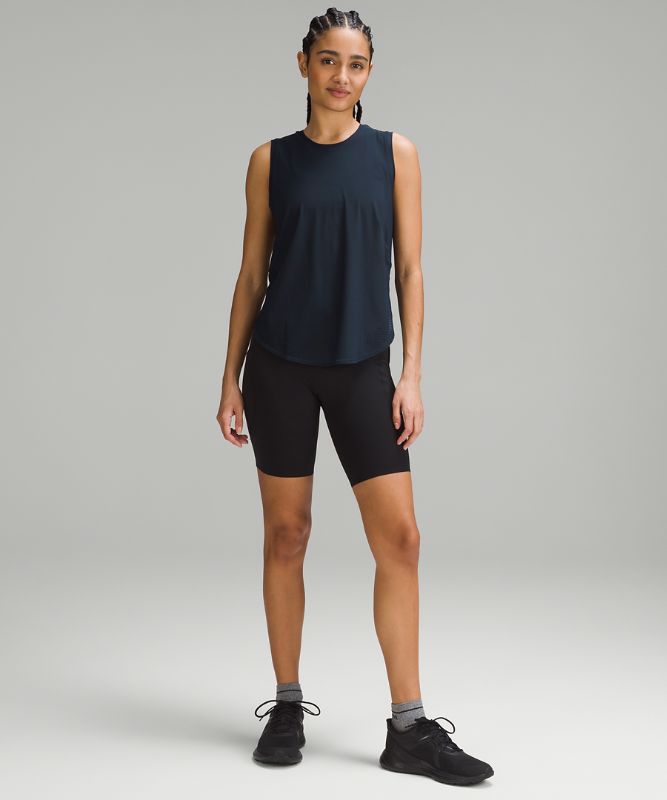 High-Neck Split-Hem Running Tank Top