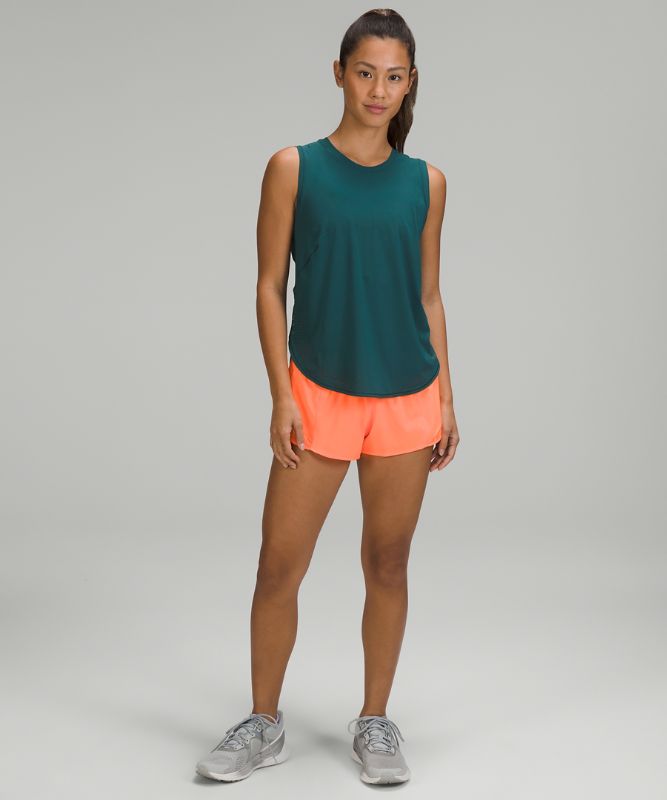 High Neck Split Hem Running Tank Top