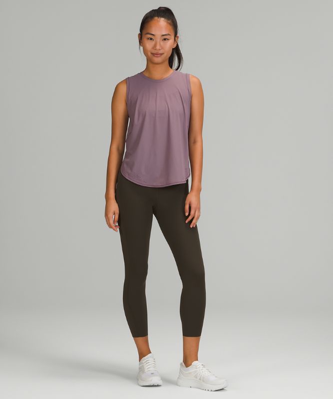 High Neck Split Hem Run Tank