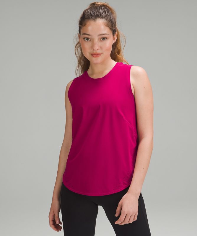 High-Neck Split-Hem Running Tank Top