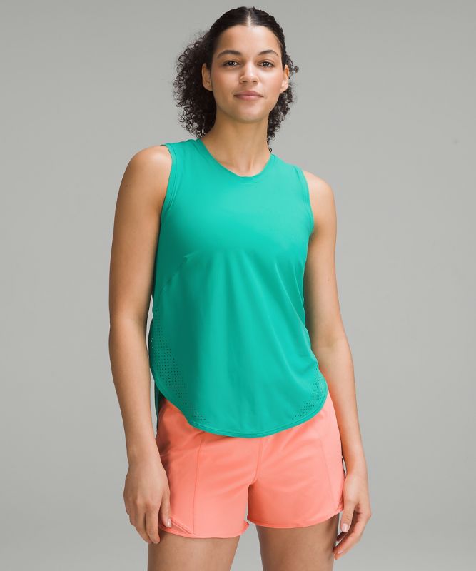 High-Neck Split-Hem Running Tank Top