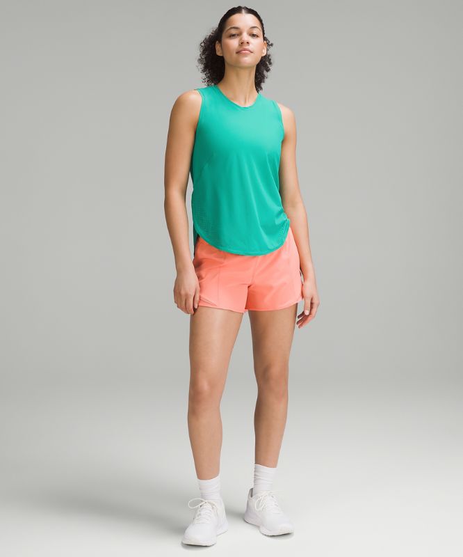 High-Neck Split-Hem Running Tank Top