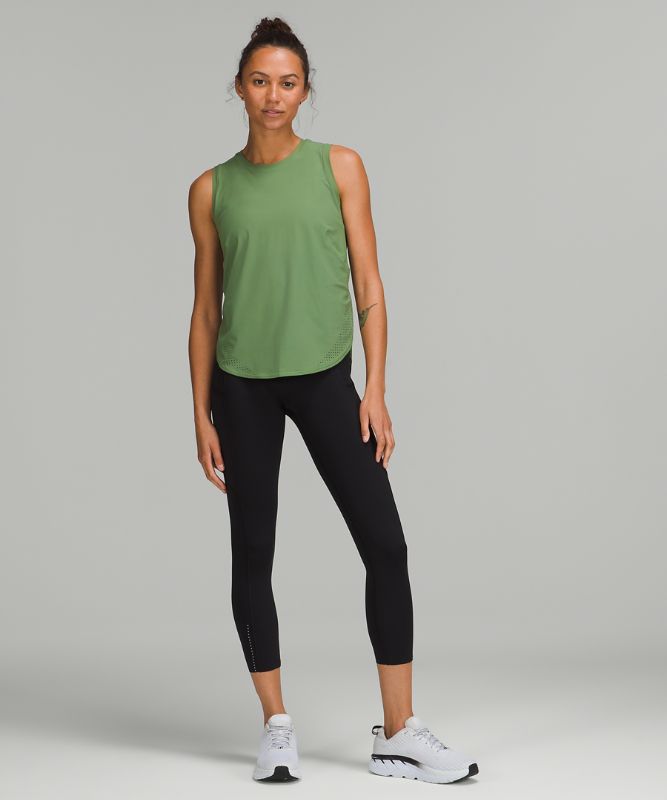 High-Neck Split-Hem Running Tank Top