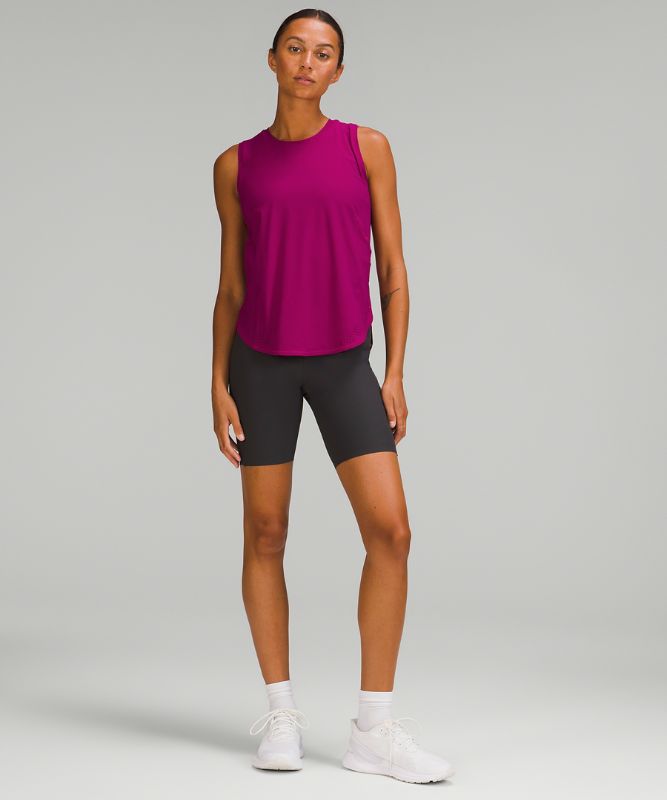 High Neck Split Hem Running Tank Top