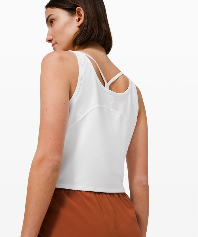 Cropped Henley Tank Top