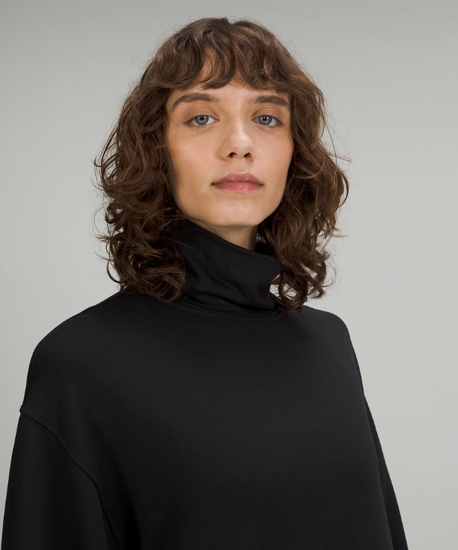 Modal Fleece Funnel-Neck Dress