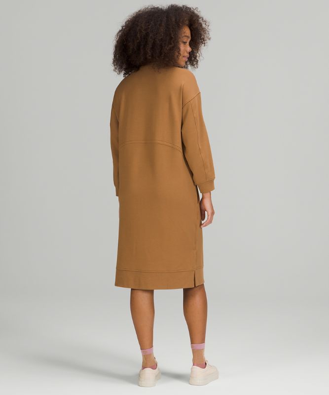 Modal Fleece Funnel-Neck Dress