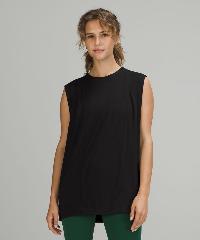 Modal Pleated Shoulder Tank Top