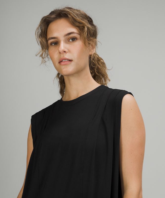 Modal Pleated Shoulder Tank Top