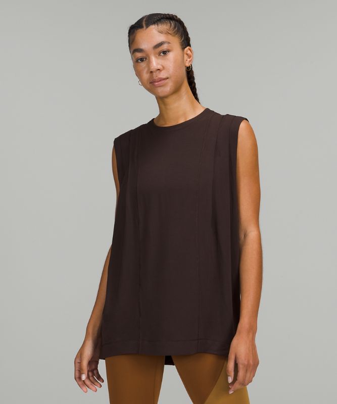 Modal Pleated Shoulder Tank Top