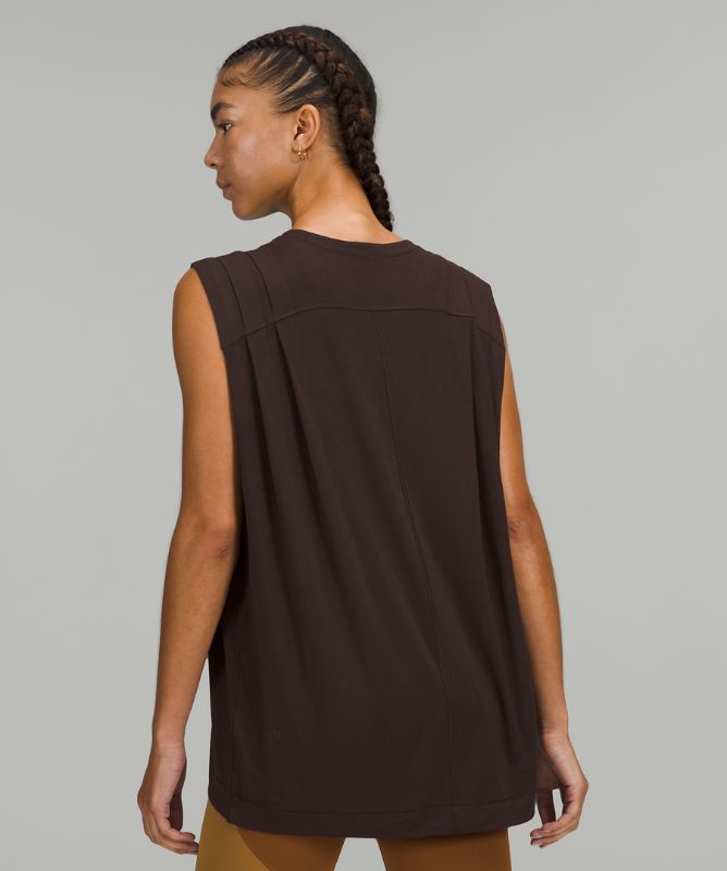 Modal Pleated Shoulder Tank Top