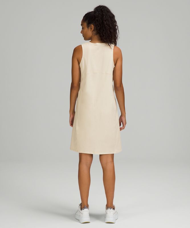 Gathered Midi Tank Dress